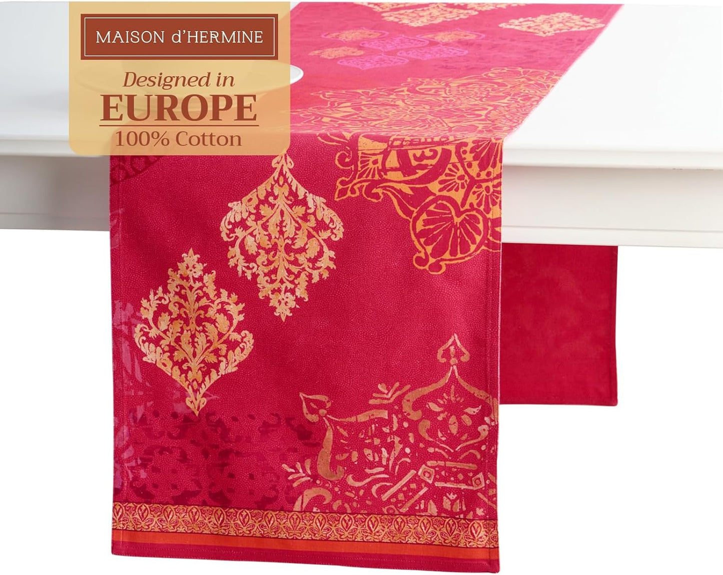 Maison d' Hermine 108 inches Long Cotton Table Runner for Decor