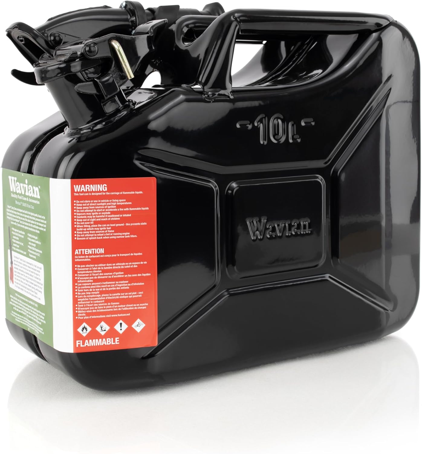 Wavian USA Authentic NATO Jerry Can - Durable 2.65 Gallon Fuel Storage