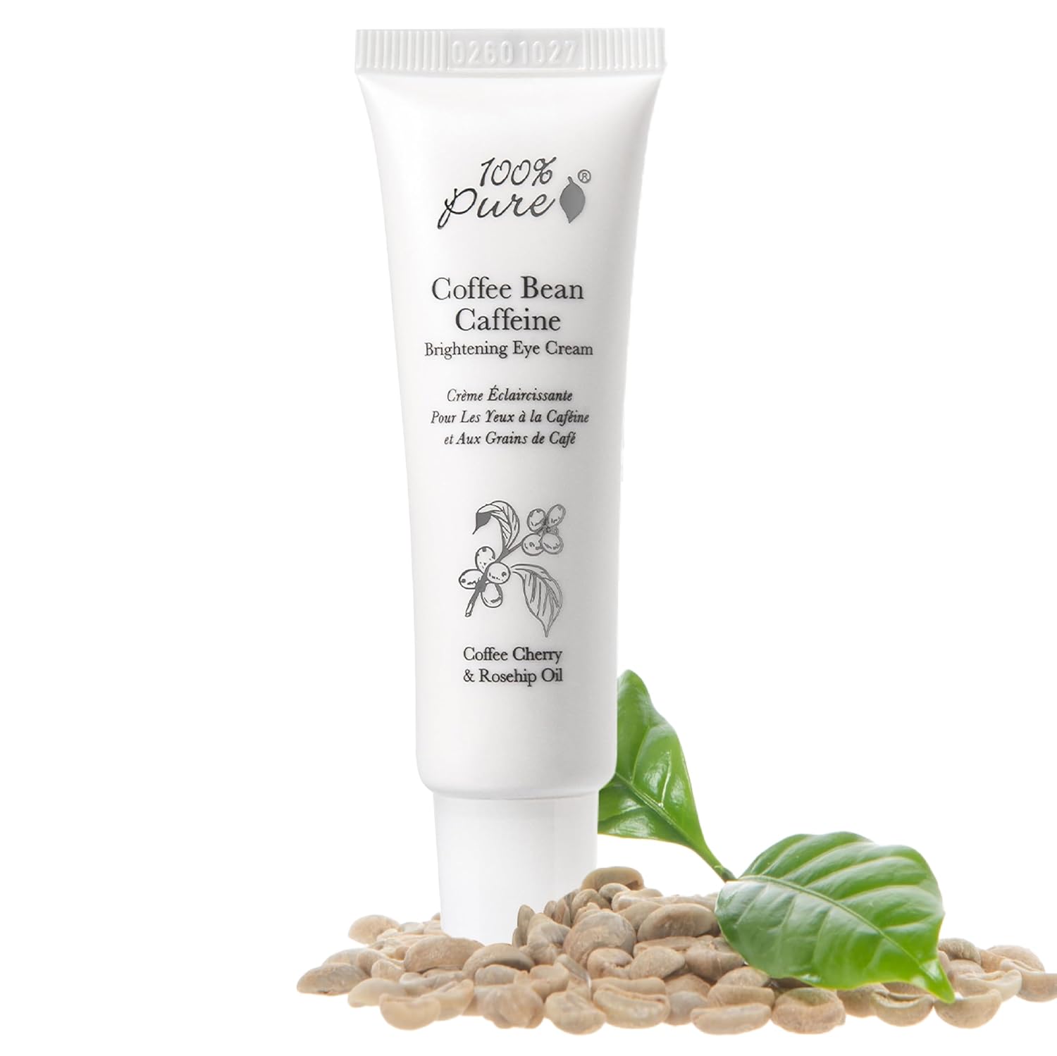100% PURE Coffee Bean Caffeine Eye Cream for Bright Eyes