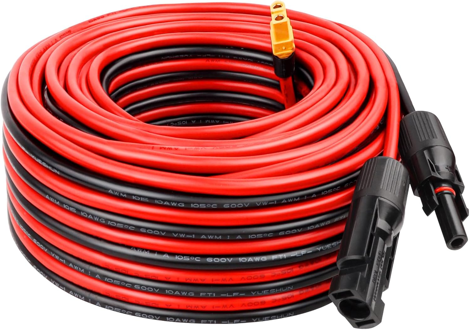 Solar to XT60 Extension Cable 10AWG 50FT for Power Stations