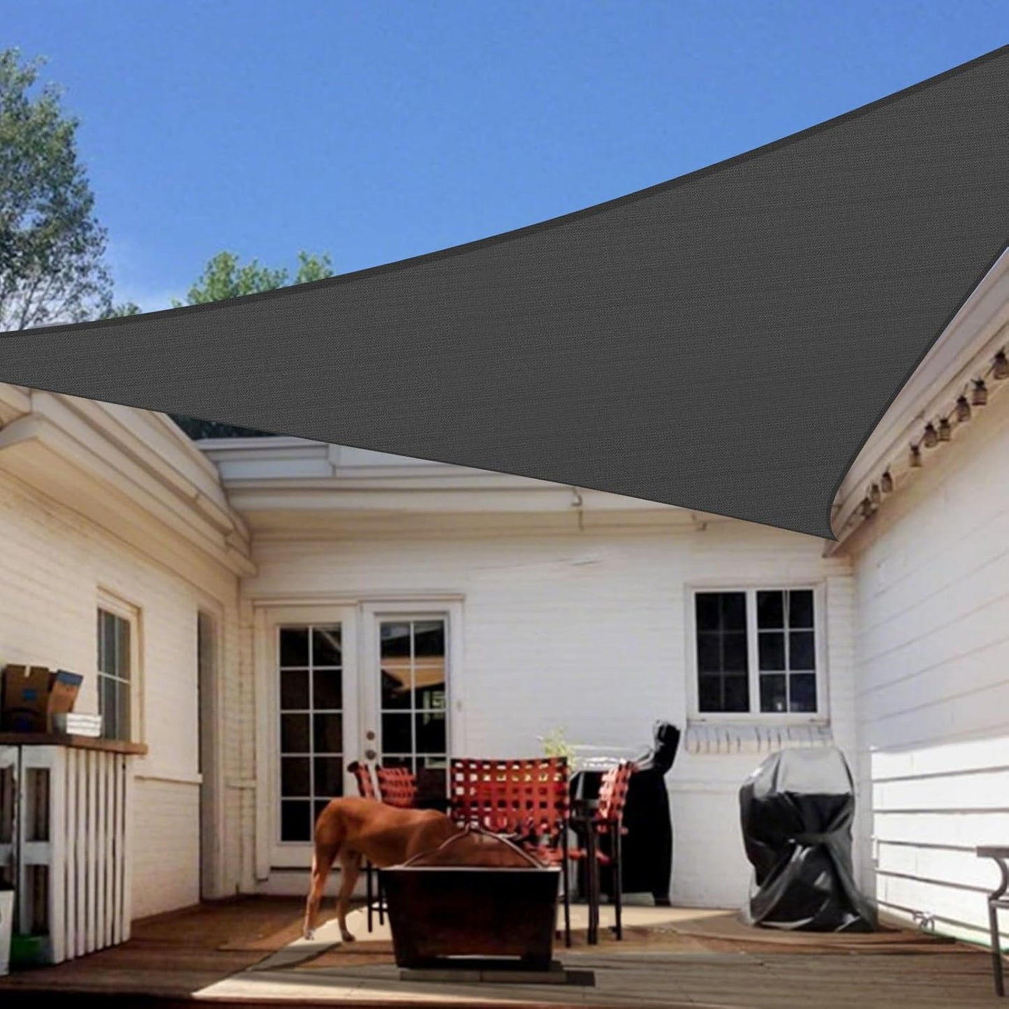 Artpuch Triangular UV Block Sun Shade Sail for Outdoor Spaces