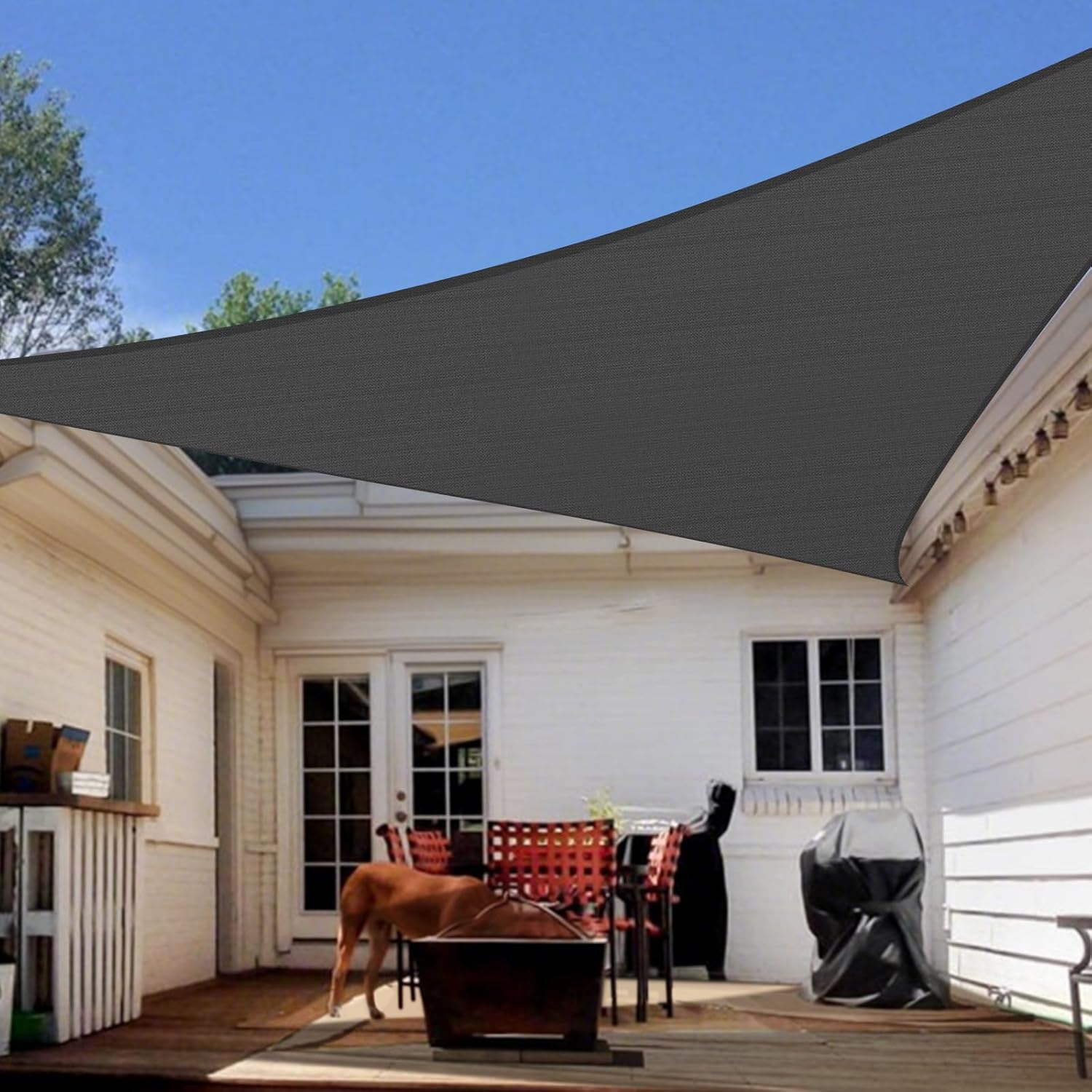 Artpuch Triangular UV Block Sun Shade Sail for Outdoor Spaces
