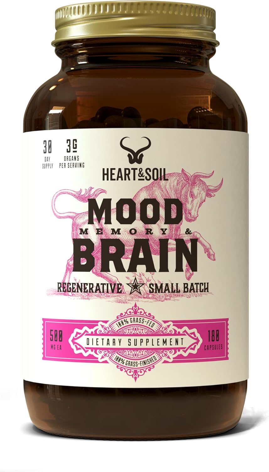 Grass Fed Beef Brain Supplement for Memory and Focus 3000mg