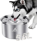 No Spill Dog Water Bowl Dispenser for Large Breeds, 5.6L