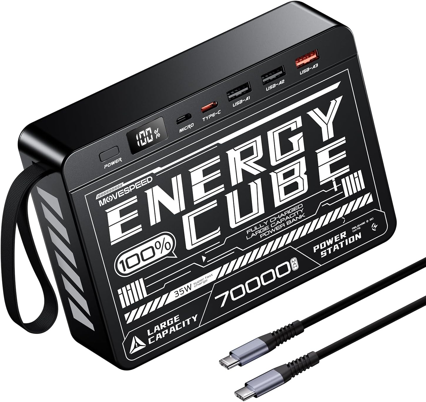 MOVE SPEED 70000mAh Power Bank for Fast Charging Needs