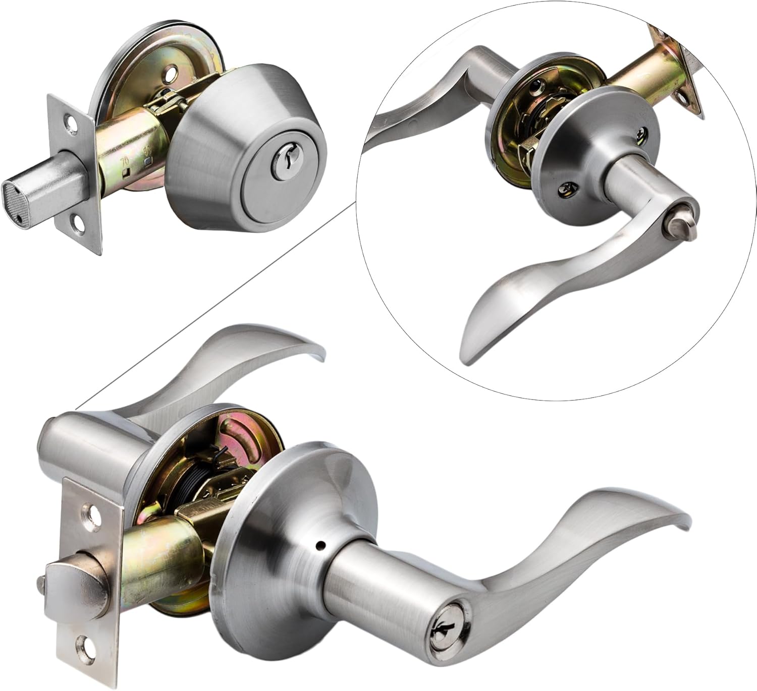 Berlin Modisch Entrance Lever Door Handle Set for Office Use