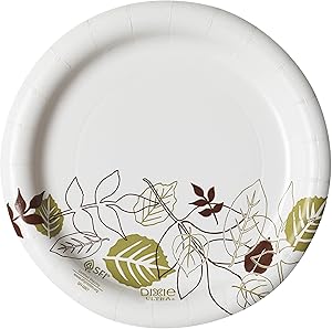 Dixie Medium-Weight Paper Plates with Soak-Proof Shield, 500 Count