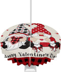 Waterproof Valentine's Day Round Tablecloth - Love Gnomes Design - 60