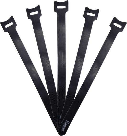 Superun 50 Pcs Black 10 Inch Cable Ties: Fast, Reusable Organizer