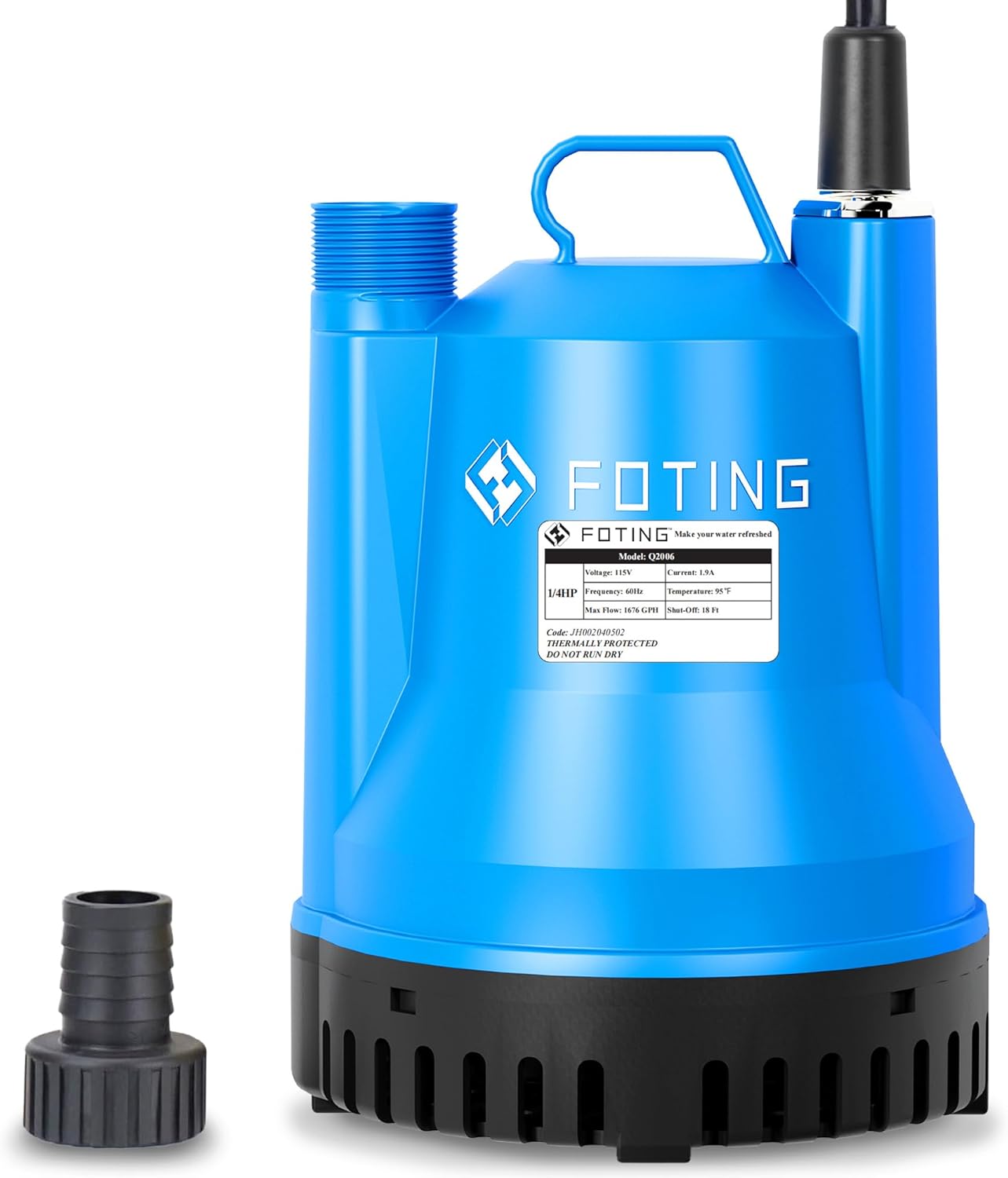 FOTING Submersible Water Pump - Efficient 1/4HP Utility Pump
