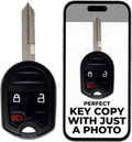 Cut Remote Key Fob Replacement Fits Ford F-150 F250 F350 Explorer