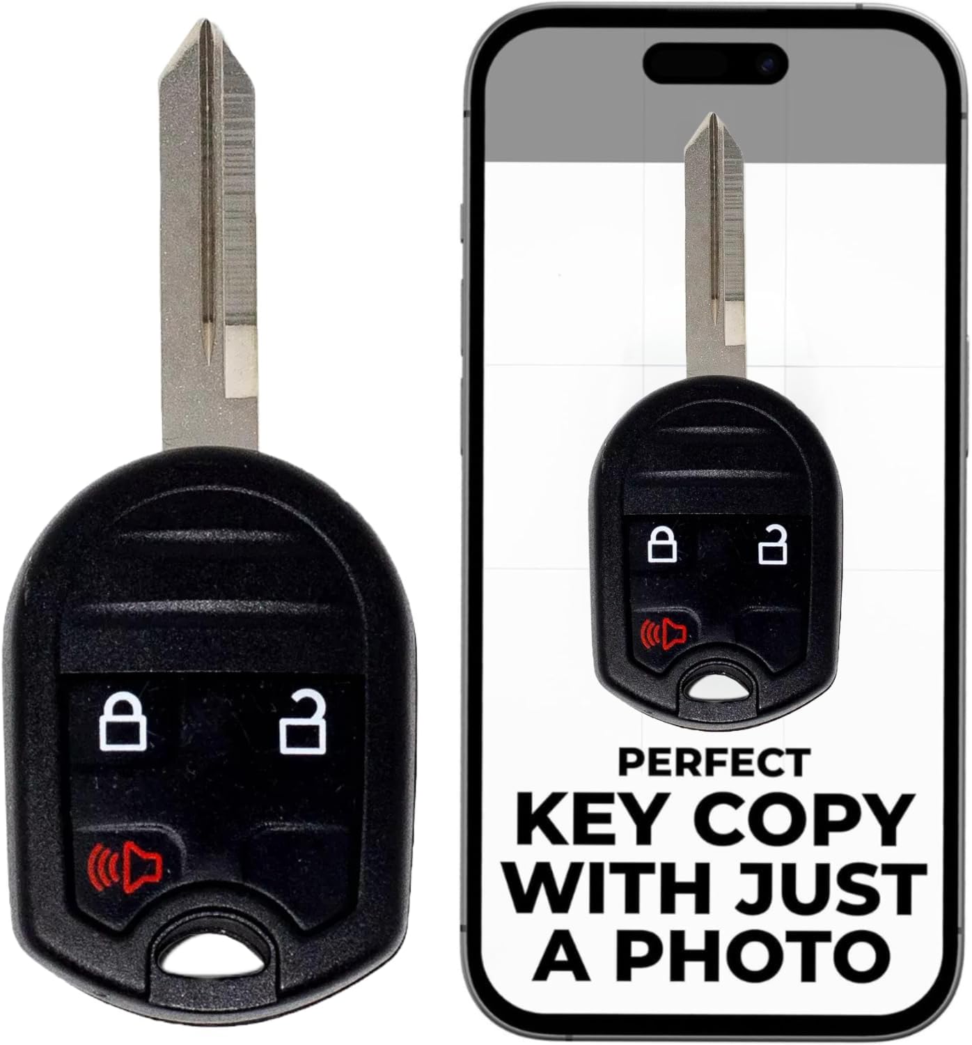 Cut Remote Key Fob Replacement for Ford F-150 and More