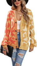 Color Block Leopard Print Cardigan Sweater - Stylish Everyday Layer