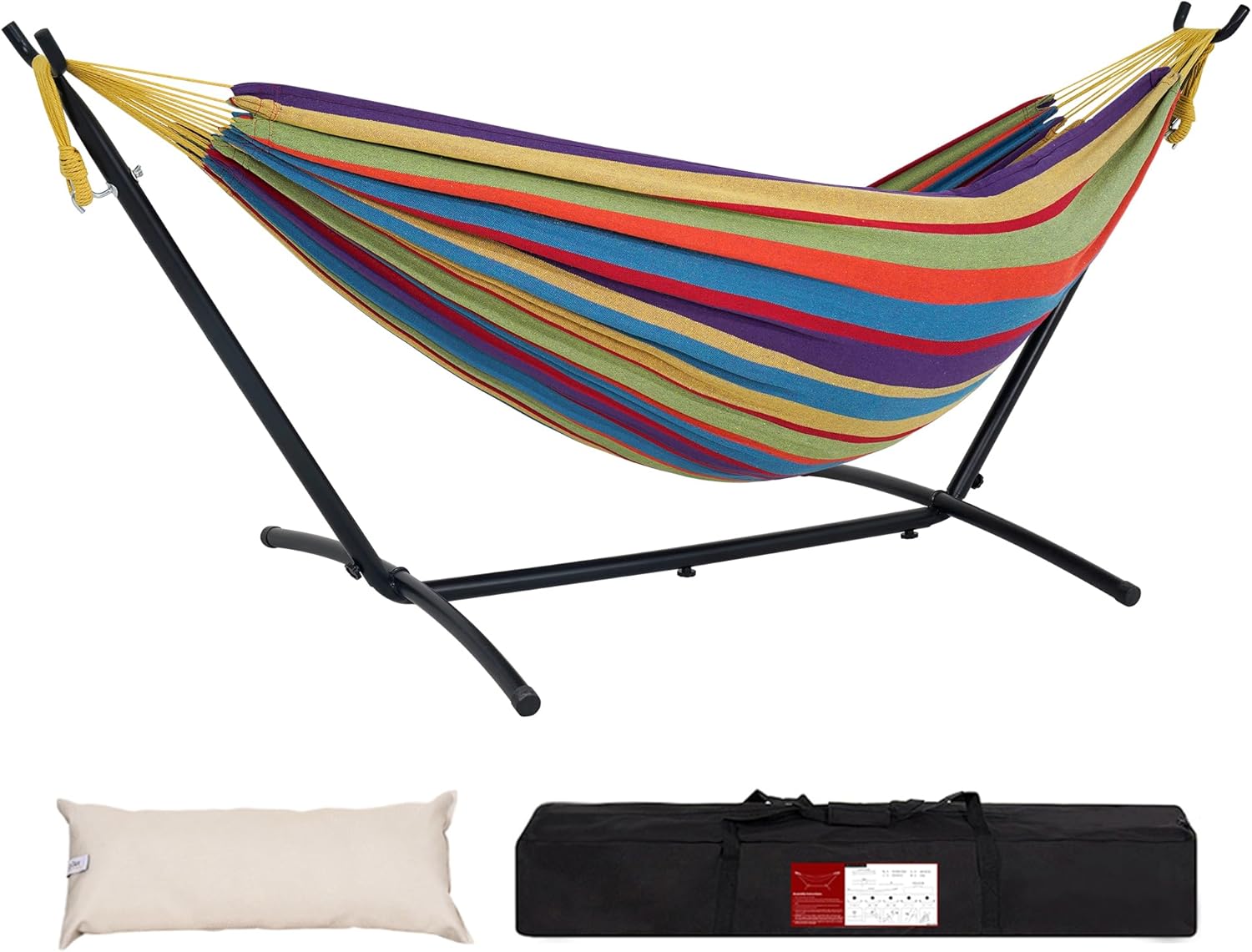 Lazy Daze Hammocks Double Hammock with Stand for Comfort