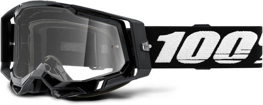 Ultimate Clarity: 100% Racecraft 2 Goggles - Black, Clear Lens