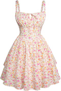 Scarlet Floral Ruffle Mini Corset Dress for Women Stylish Evening Wear