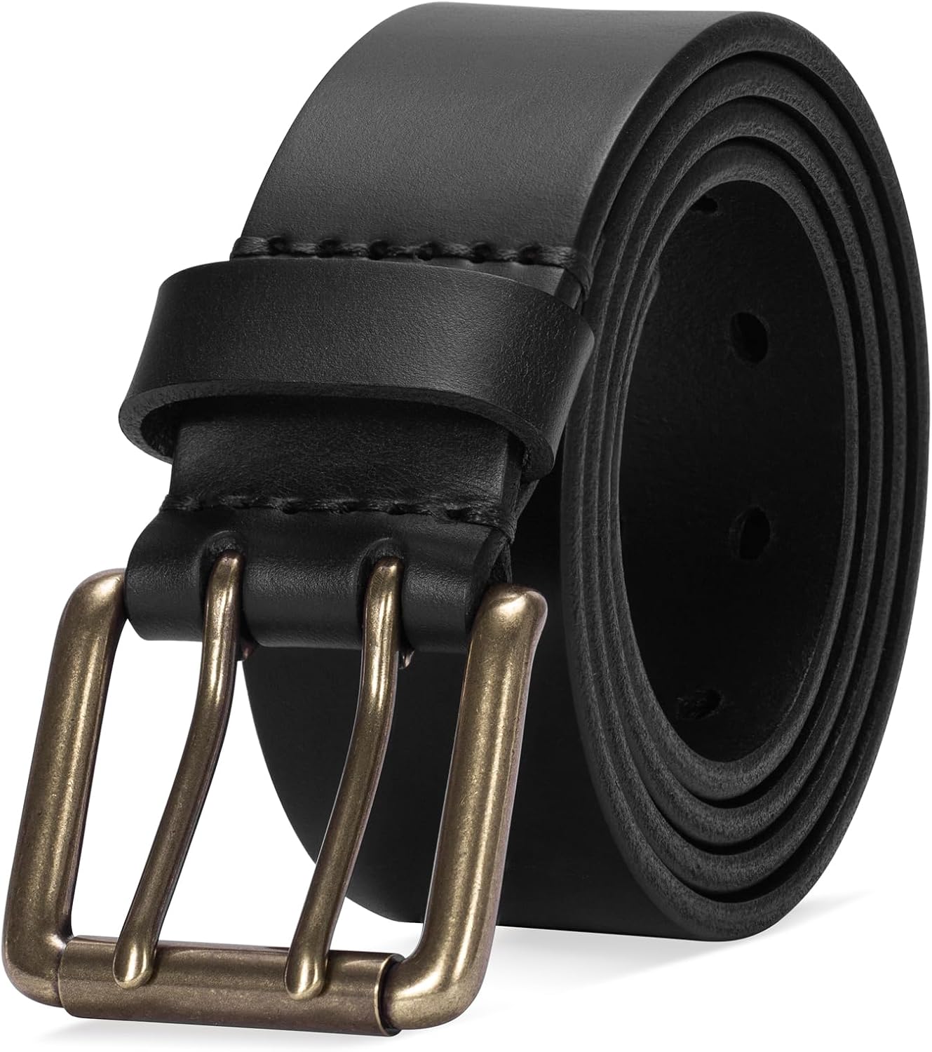 Thicken Full Grain Leather Mens Belt for Heavy Duty Use