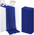 Royal Blue Cheesecloth Table Runner 120 in 20 Pack - Rustic Event