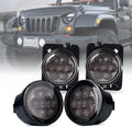 Xprite Smoked Lens Turn Signal & Side Marker Lights Kit - Amber