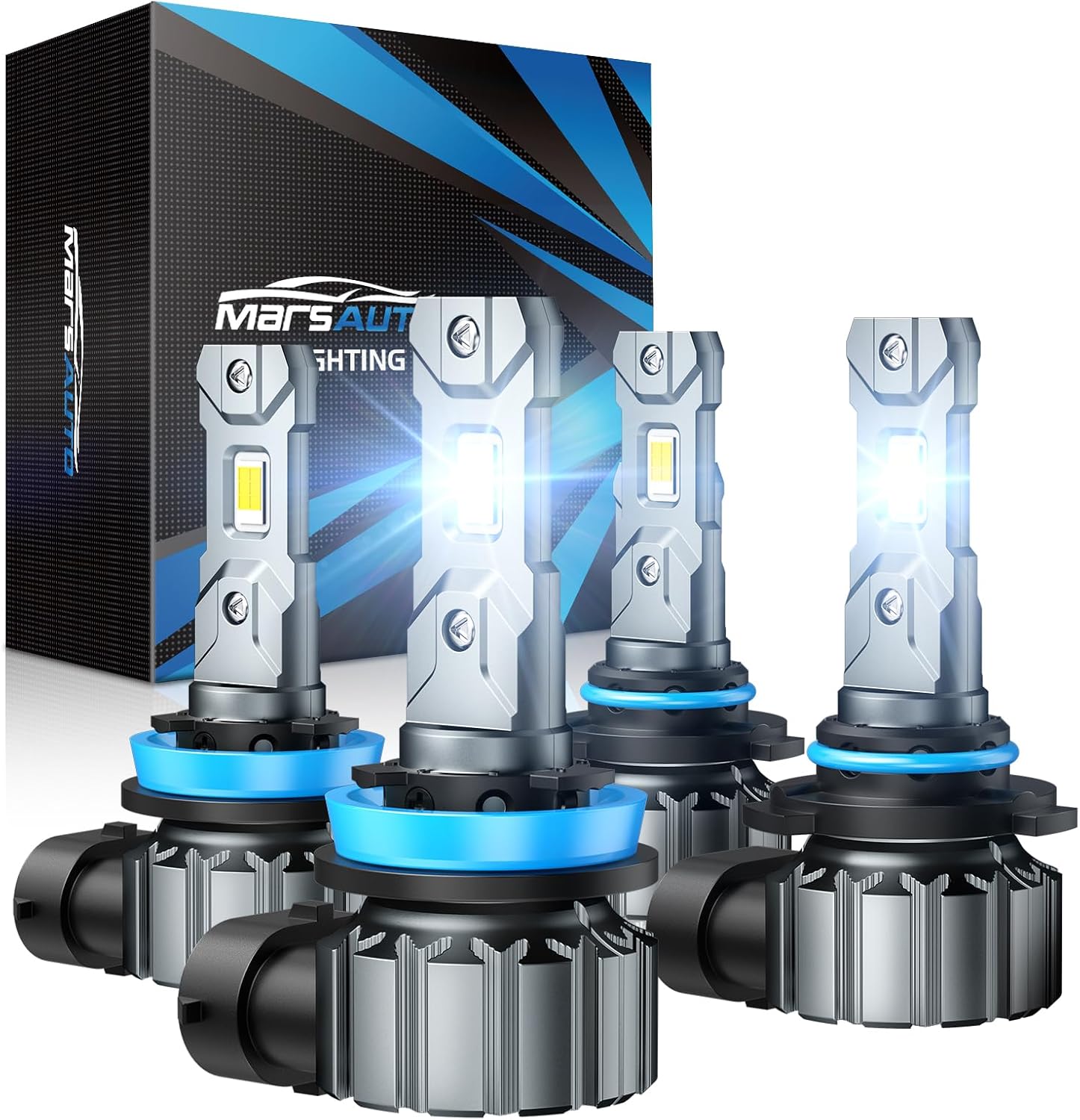 Marsauto M1S 2024 9005/HB3 H11/H8/H9 Bulbs Combo for Brightness