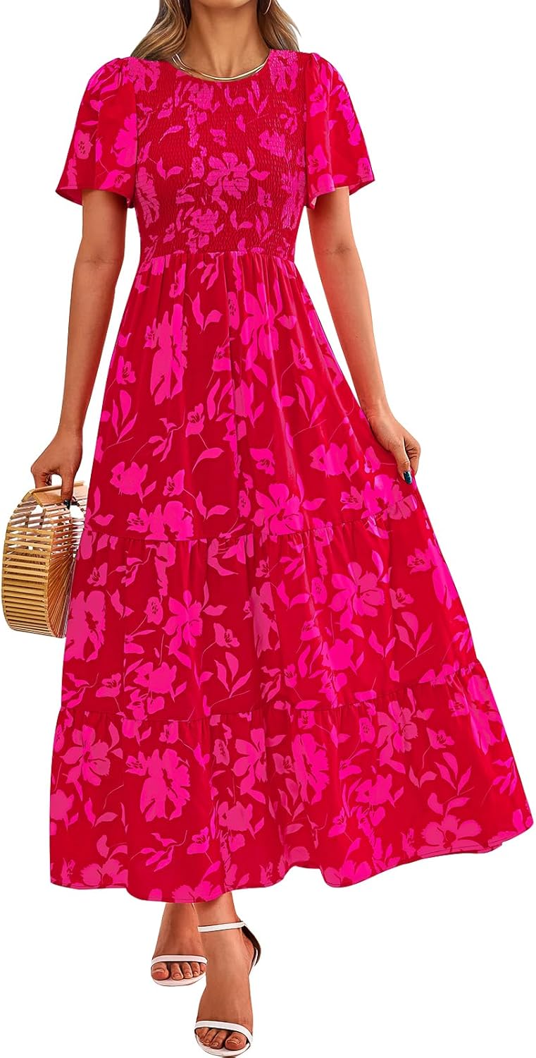 PRETTYGARDEN Women's Floral Maxi Dress for Summer 2025 Style