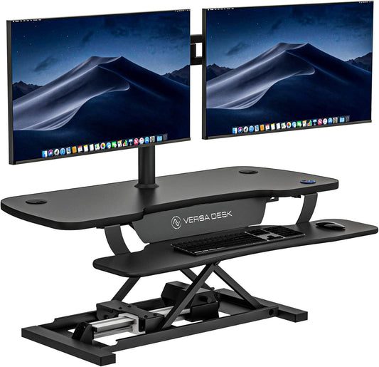 Electric Height Adjustable Standing Desk Converter - Ultimate Ergonomic Workspace