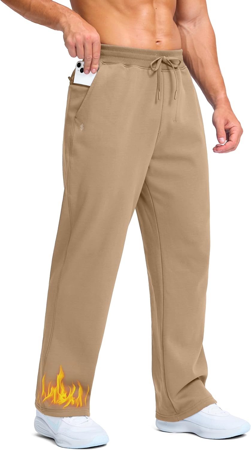 Soothfeel Men's Fleece Sweatpants for Winter Comfort and Style