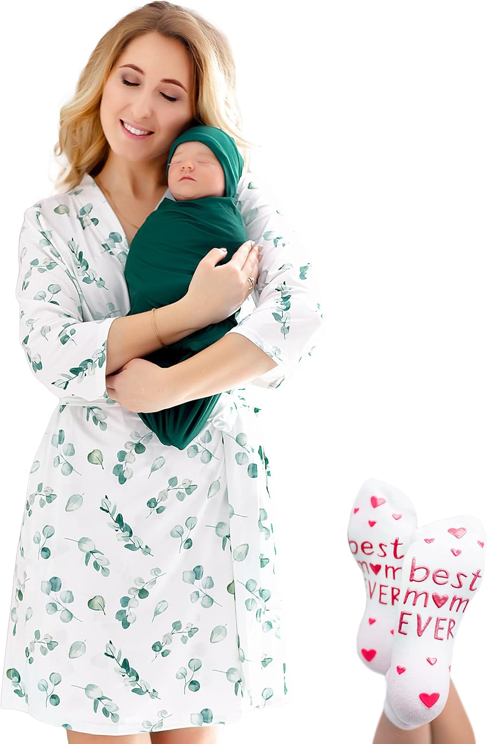 Mommy and Me Robe and Swaddle Set for Stylish New Moms