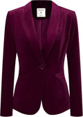 Allegra K Women's Velvet Blazer for Halloween and Christmas Wear