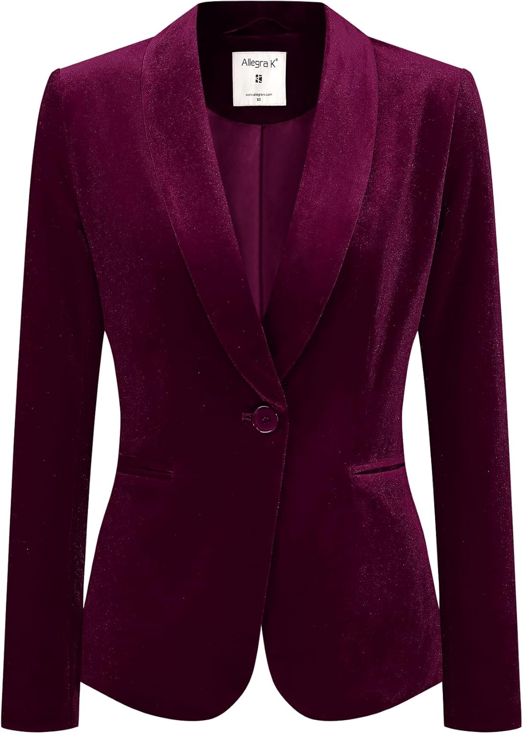 Allegra K Women's Velvet Blazer for Halloween and Christmas Wear