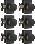 Goldenwarm Black Passage Door Knob - Durable Zinc Alloy Design