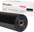 Heat Transfer Vinyl 12 x 100ft Black Iron On Roll - Easy to Cut & Weed