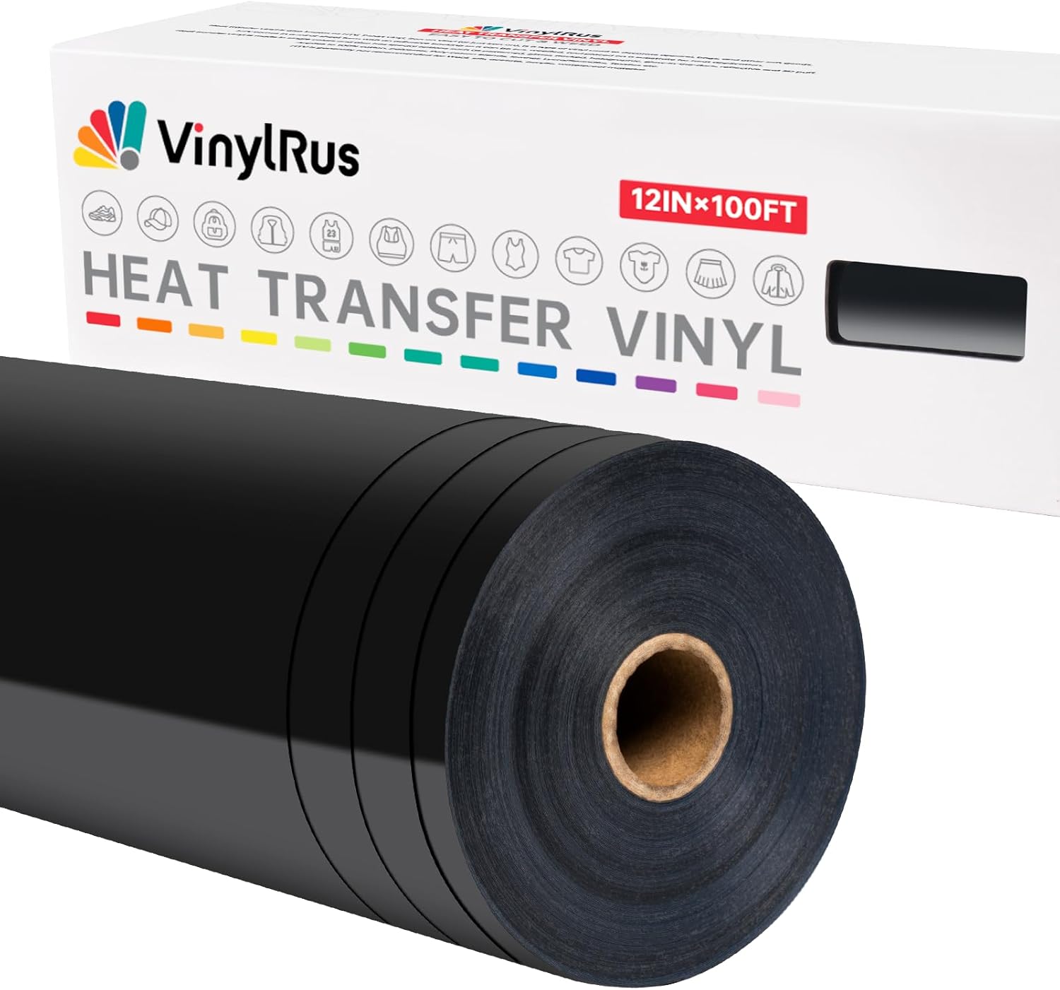 VinylRus Heat Transfer Vinyl Roll - Easy to Cut & Weed 12x100ft