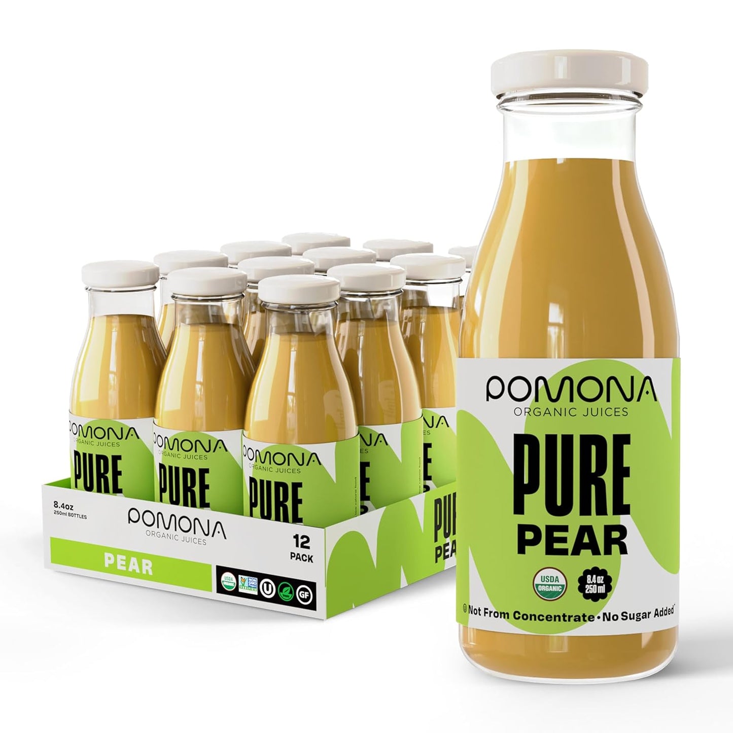 Pomona Organic Pear Juice - Pure Cold Pressed Refreshment