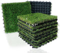 XLX TURF Outdoor Artificial Grass Tiles 9 Pack - Realistic