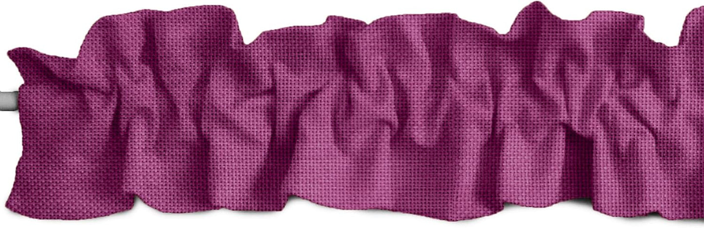 Faux Burlap Sleeve Topper Window Valance for Home Decor