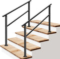 VIVOSUN 2-Pack Outdoor Handrail for 1 to 4 Steps, Black