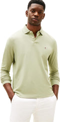 Tommy Hilfiger Men's Long Sleeve Casual Polo Shirts in Liquid Cotton