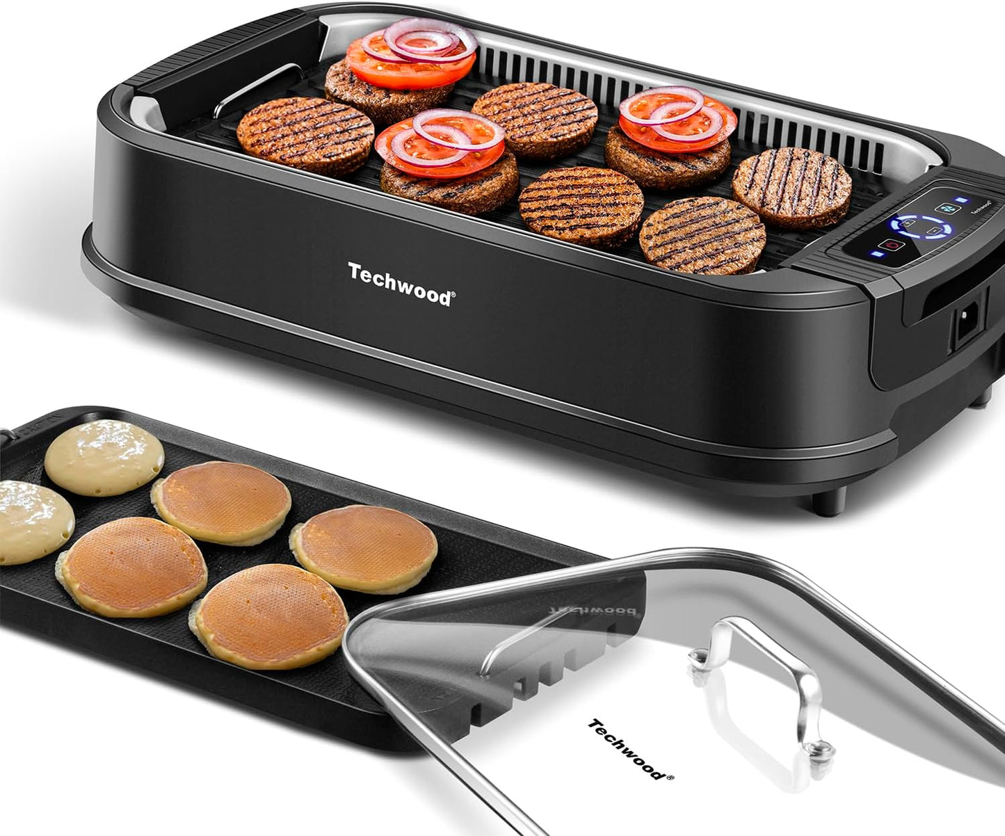 Indoor Smokeless Grill by Techwood - 1500W Electric BBQ Grill