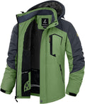 Men's Winter Ski Jacket Waterproof Insulated Fleece Parka - Warm