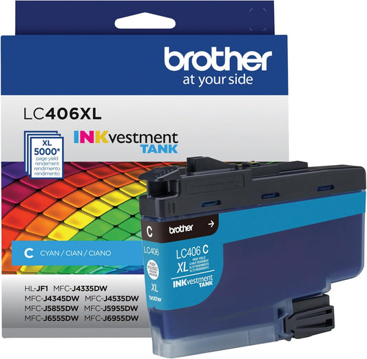 Vivid Cyan Printing with Brother LC406XLC