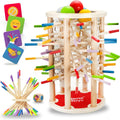 BALLFALL Montessori Wooden Tower Game for Kids 3-9 - Educational Play