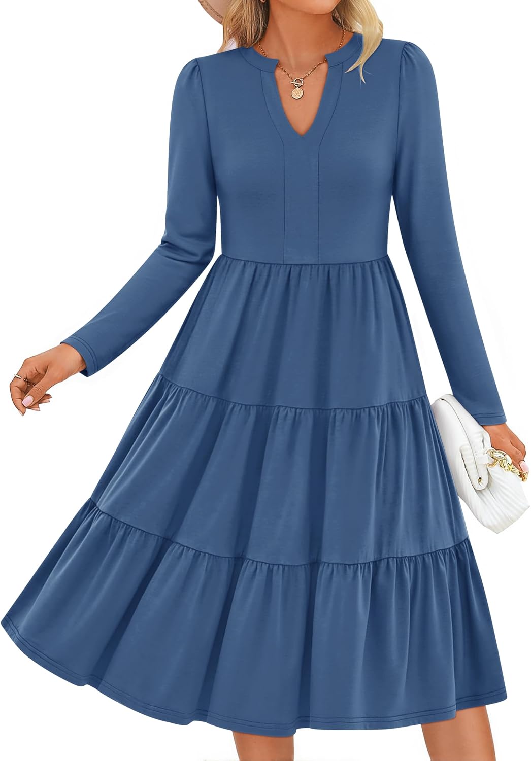 ZESICA Women's Long Sleeve Fall Dresses for Casual Style