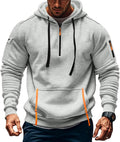Men's Fleece Workout Quarter Zip Pullover Hoodie - Warm, Sporty Fit