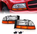 AmeriLite 1997-2004 Dodge Dakota Durango Chrome Headlights - Direct