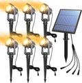 Solar Spot Lights Outdoor 6-in-1 Landscape Lighting - Warm White