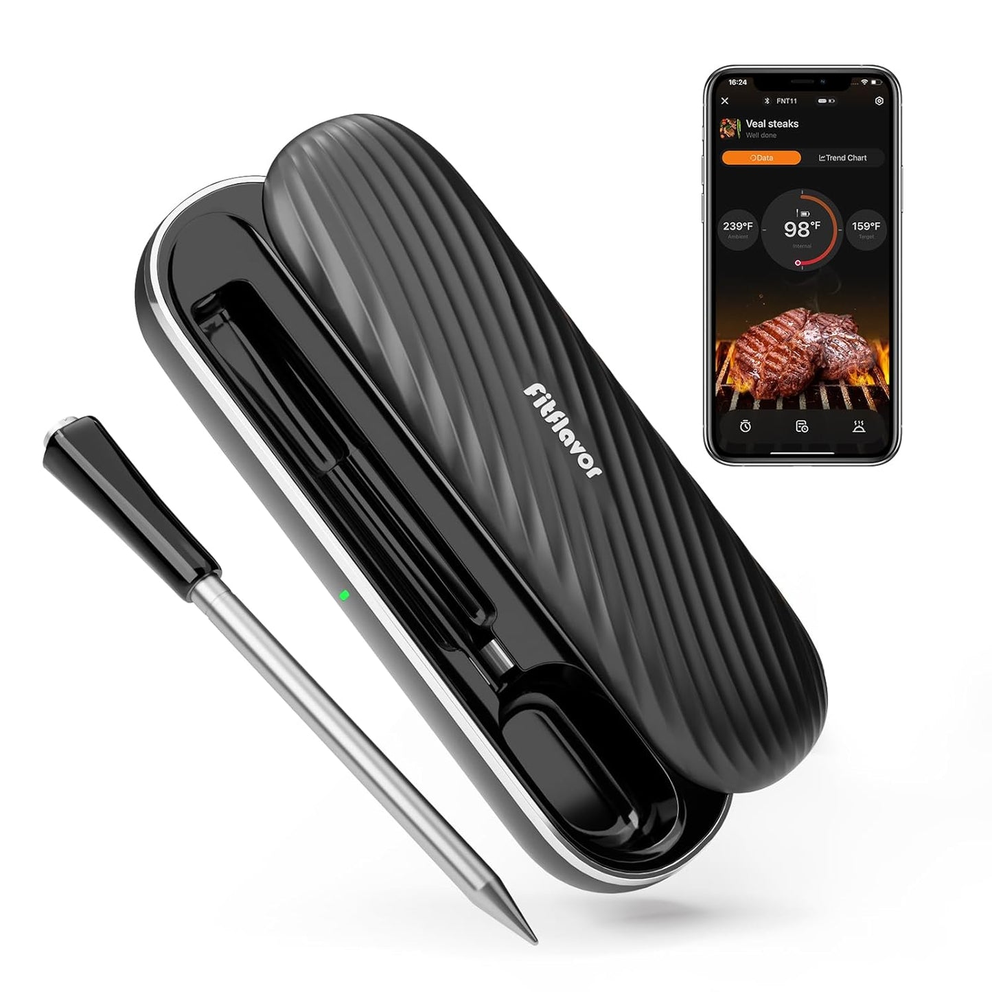 Fitflavor Wireless Meat Thermometer - Grill Anywhere!