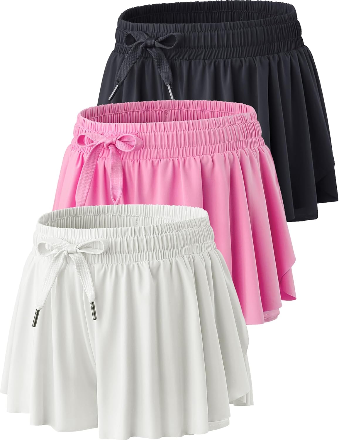 3 Pack Womens Flowy Running Shorts for Trendy Athletic Wear