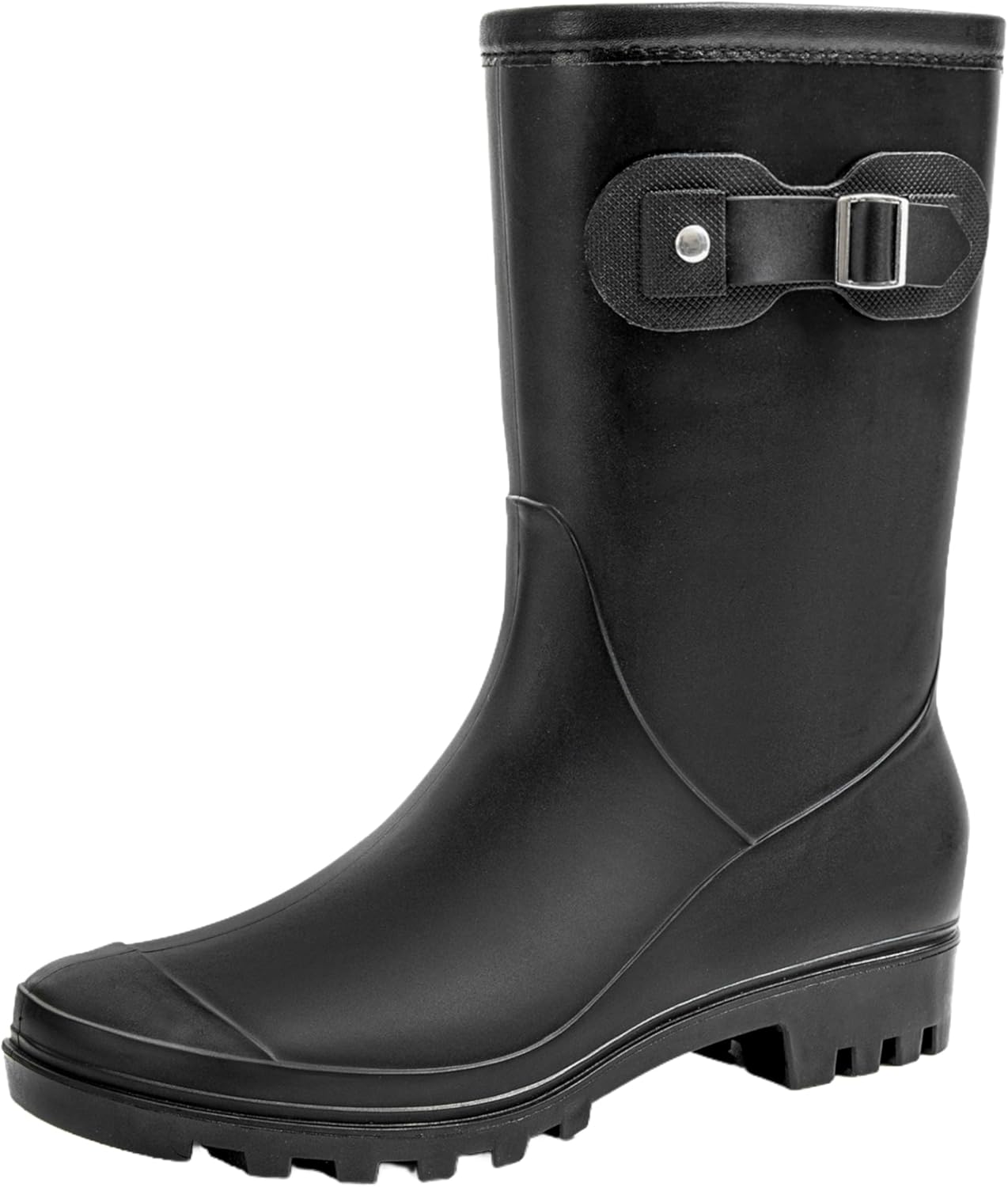 Women's Mid Calf Rain Boots Waterproof Fashion Garden Shoes