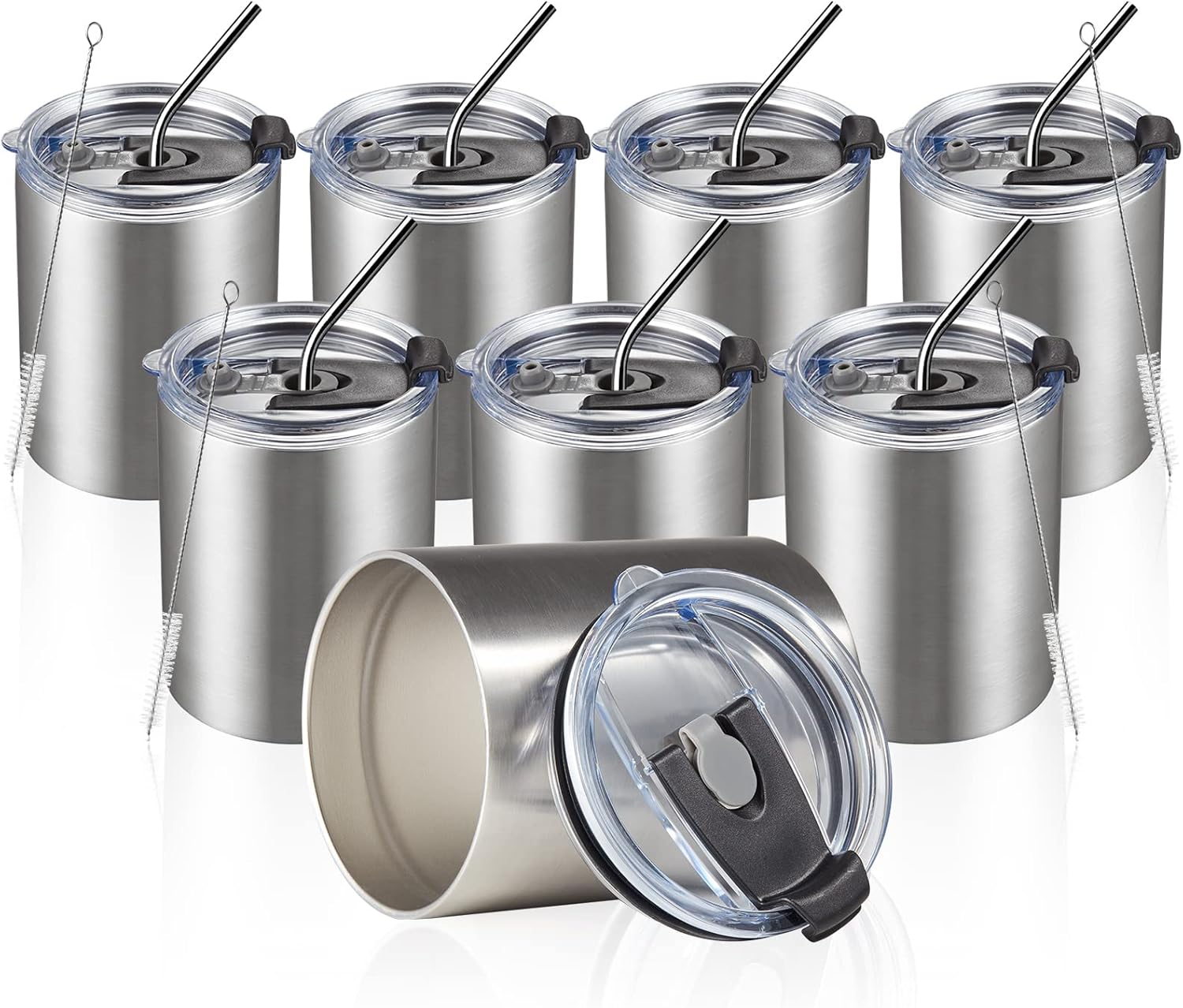 MEWAY Insulated Stainless Steel Coffee Mug 12oz, 8 Pack Set